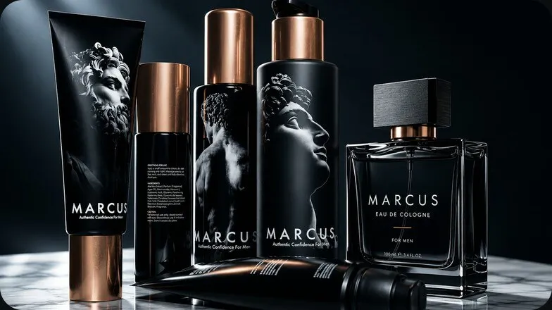 Marcus for Men grooming products and cologne